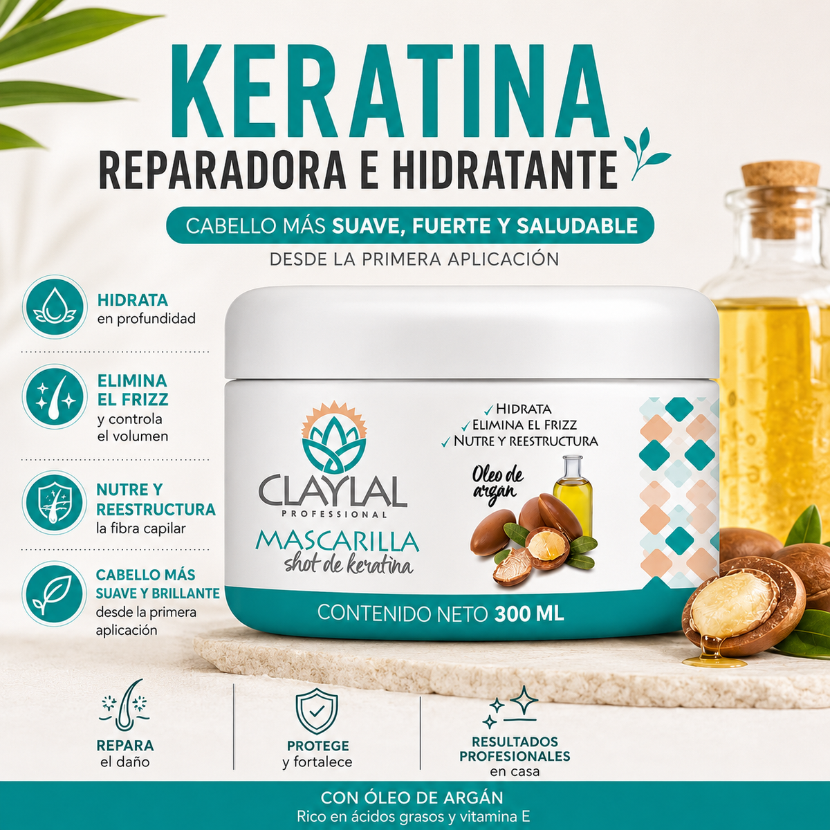KERATINA REPARADORA E HIDRATANTE 2x1