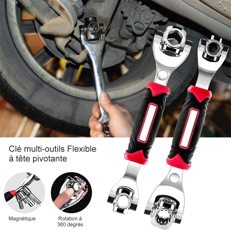 LLAVE MULTIHERRAMIENTA CON CABEZAL GIRATORIO FLEXIBLE 48 EN 1