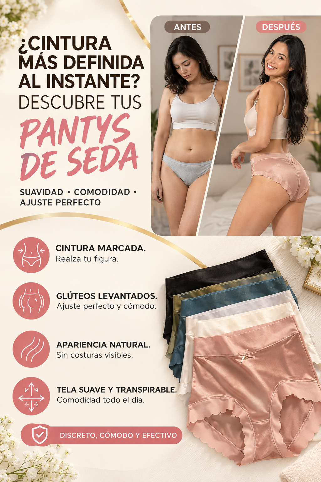 SET DE PANTYS DE SEDA