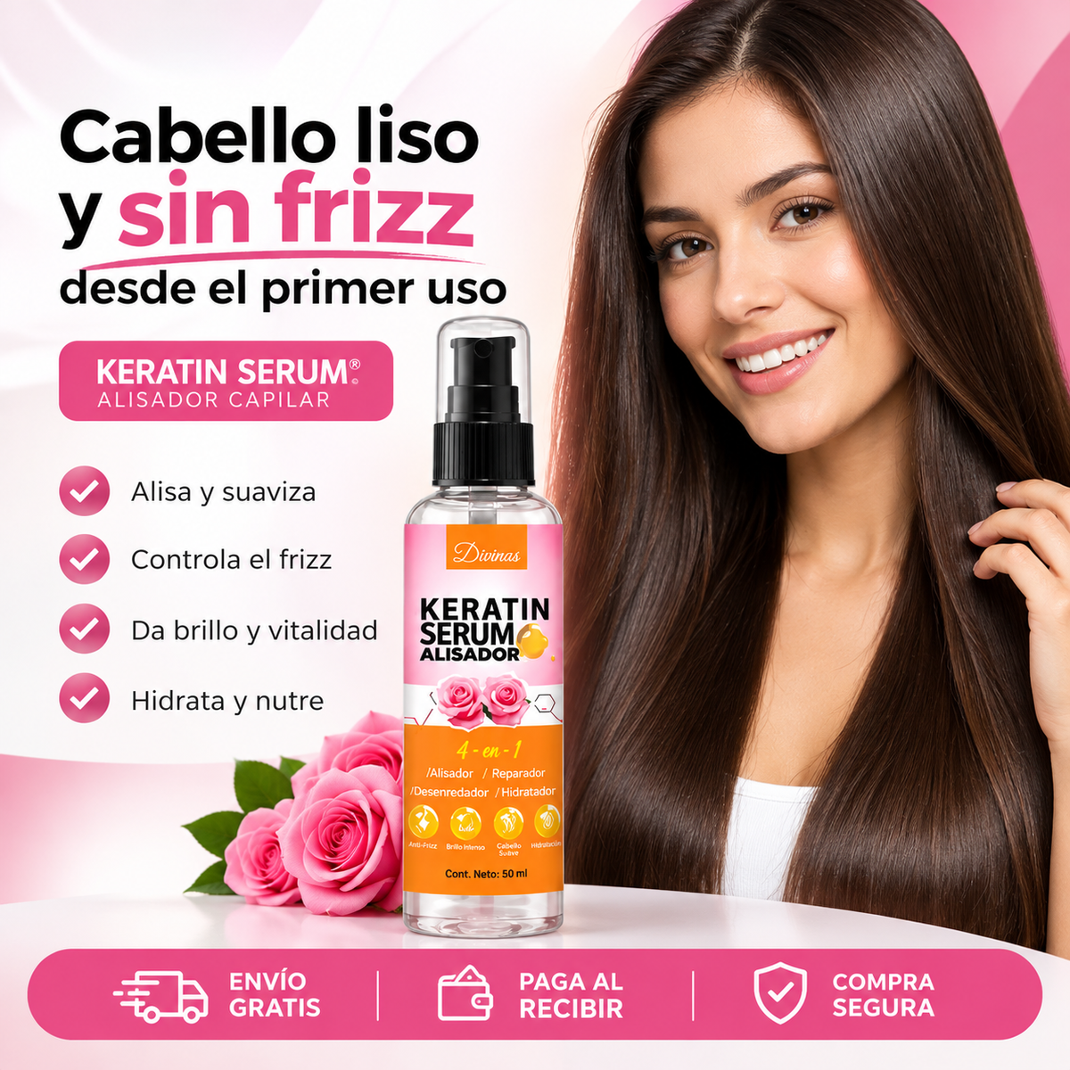 Keratin Serum Alisador 2x1